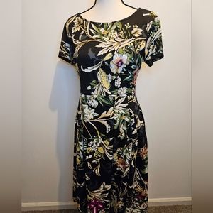 Oxiuly Women's  Floral Short Sleeve Dress Size M #W-413